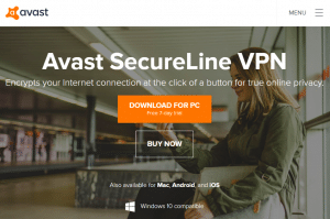 what is avast secureline network interface name